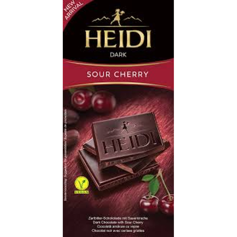 Heidi tumšā šokolāde Sour Cherry 80g