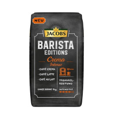 Jacobs barista editions crema intense kafijas pupiņas 1 kg.