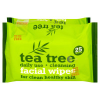 XBC Tējas koka attīrošās sejas salvetes 25x2 salvetes
