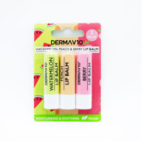 Derma V10 lūpu balzāms ar melones, persiku un ogu garšu 3gb