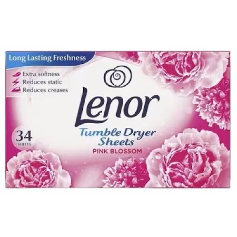 Lenor salvetes veļas žāvētājam Pink Blossom 34gb