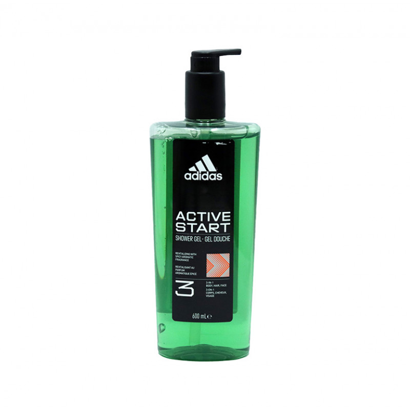 Adidas dušas želeja 3in1 Active Start ar dozatoru 600ml