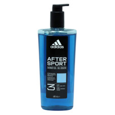 Adidas dušas želeja 3in1 After Sport ar dozatoru 600ml