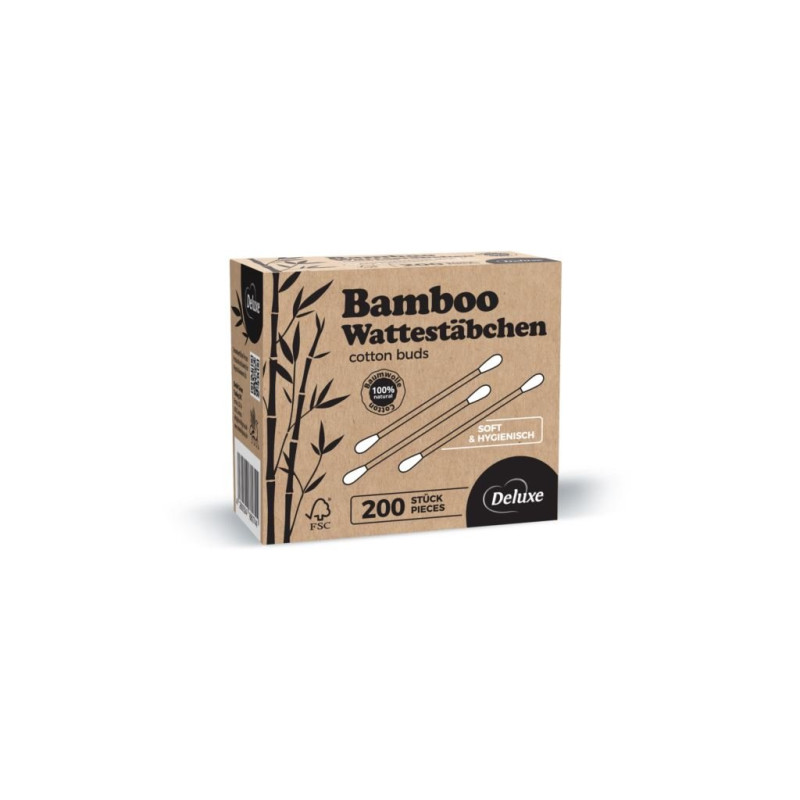Deluxe EcoBamboo ausu kociņi 200gab.