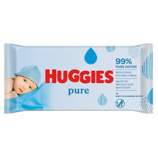 HUGGIES bērnu mitrās salvetes 56gab. PURE