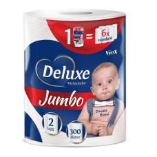 Deluxe Jumbo 2 slāņu papīra rokas dvieļi 300li 60m