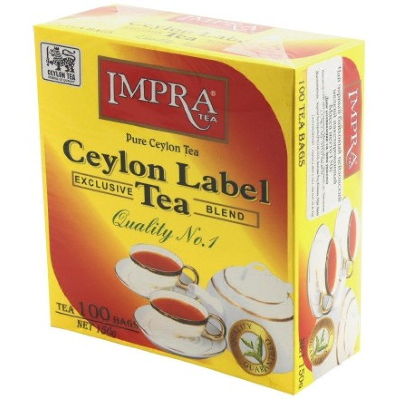 Impra Ceylon Label exclusive Quality Nr.1 melna tēja 100 paciņas 1.5 g.