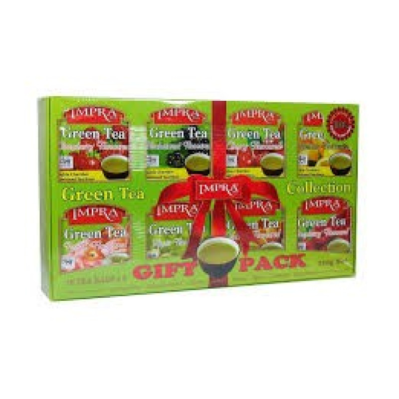 Impra Gift Pack zaļa tējas garšas kolekcija (8 veidi) 160g 80 paciņas pa 2g