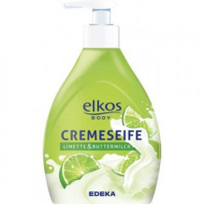 Elkos šķidrās ziepes Cremeseife Limette and buttermilch (zaļas) 500ml