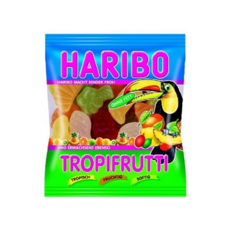 Haribo želejveida konfektes Troppi Frutti 175g