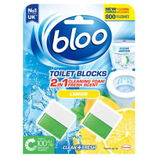 Туалетные блоки Bloo 2в1 Lemon Cube 2х50г