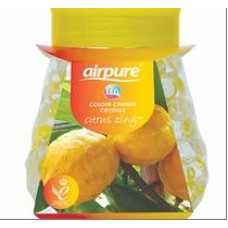 Airpure želejveida gaisa atsvaidzinātājs Led Colour Change Crystals ar citrusu smaržu 300g