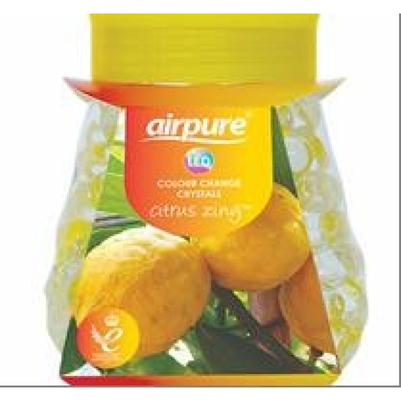 Airpure želejveida gaisa atsvaidzinātājs Led Colour Change Crystals ar citrusu smaržu 300g