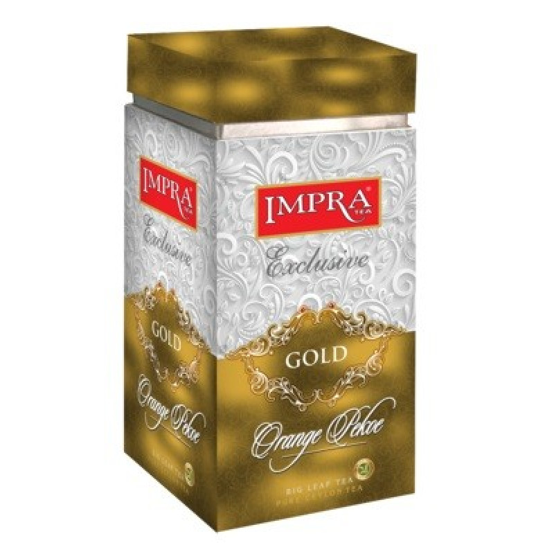 Impra Gold Exclusive lielu lapa melna tēja (metāla bundžā), 200g