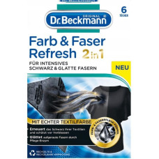 Dr.Beckmann Farb&Faser Refresh 2in1 melnas auduma salvetes krāsu un šķiedru kopšanai mazgāšanas laikā 6gb