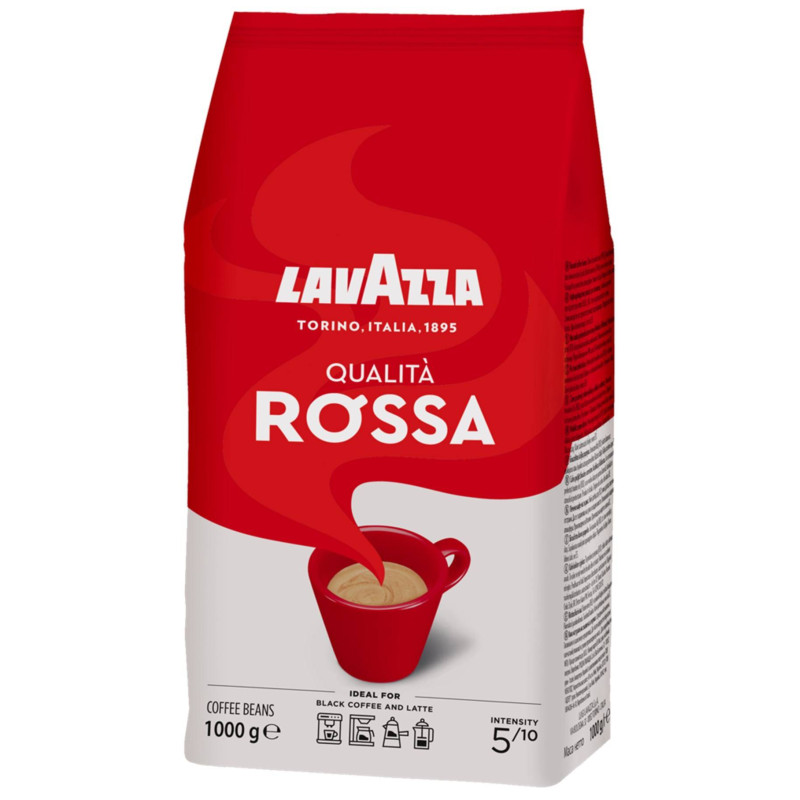 Lavazza  qualita rossa kafijas pupiņas 1 kg.