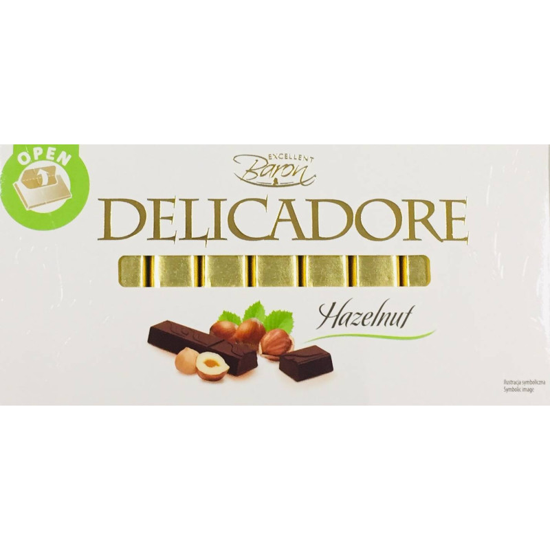 Excellent Baron Delicadore Hazelnut šokolāde ar riekstu garšas pildījumu 200g