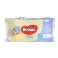 HUGGIES bērnu mitrās salvetes 56gab. PURE