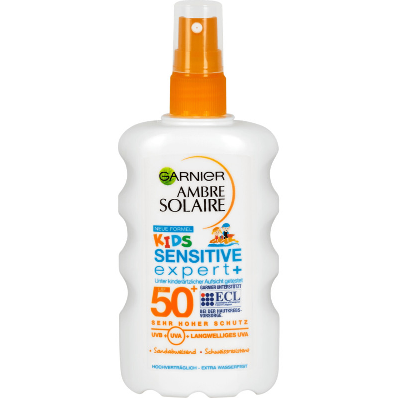 Garnier Ambre Solaire sauļošanās aizsarglīdzeklis jutīgai ādai Kids sensitive SPF 50+ (150ml)