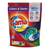 Gama 4 in1 Color&Dark veļas mazgāšanas kapsulas, 60 gab