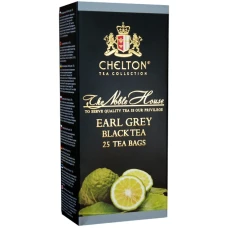 Chelton Black Earl grey with bergamot melnā tēja paciņas 25x2g