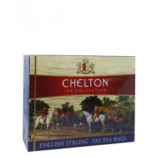 Chelton ENGLISH STRONG  Ceilonas melnā tēja paciņās  100x1,5g